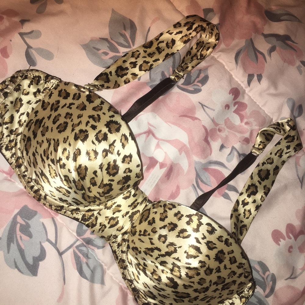 34B Sexy Cheetah Silk Bra Top